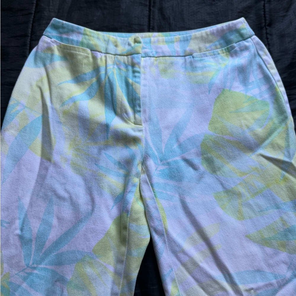 Talbots Pastel Floral 80s Print Pants